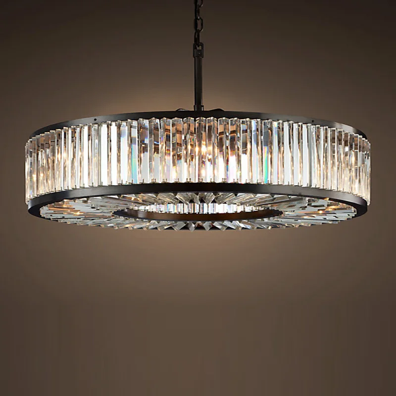 

American round crystal lustre led pendant light for hotel