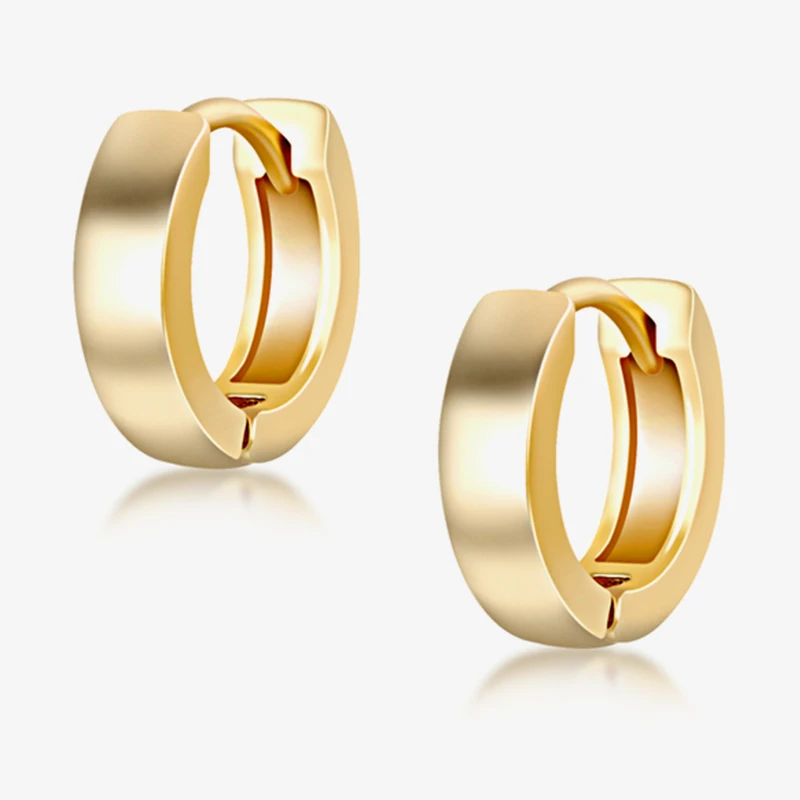 

Luxury fashion wide simple s925 sterling ear buckle silver earrings