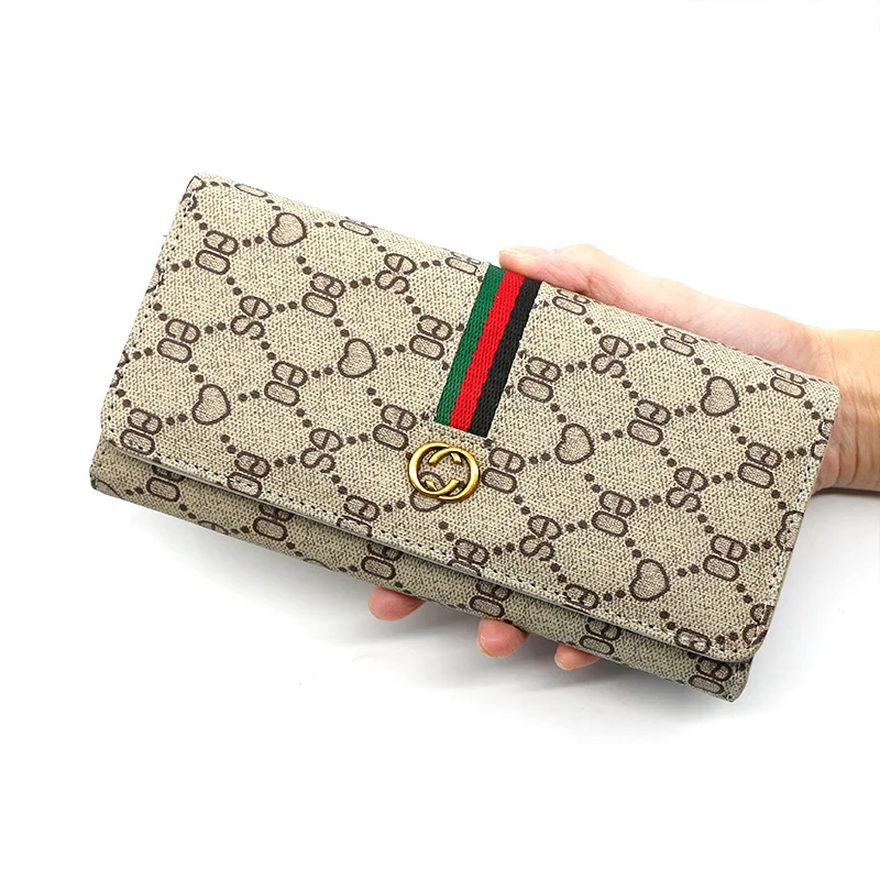

Factory direct sale luxury designer brand wallet Fashionable leather purses for women, As pic