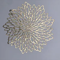 

38cm gold wedding decorative flower plastic placemat