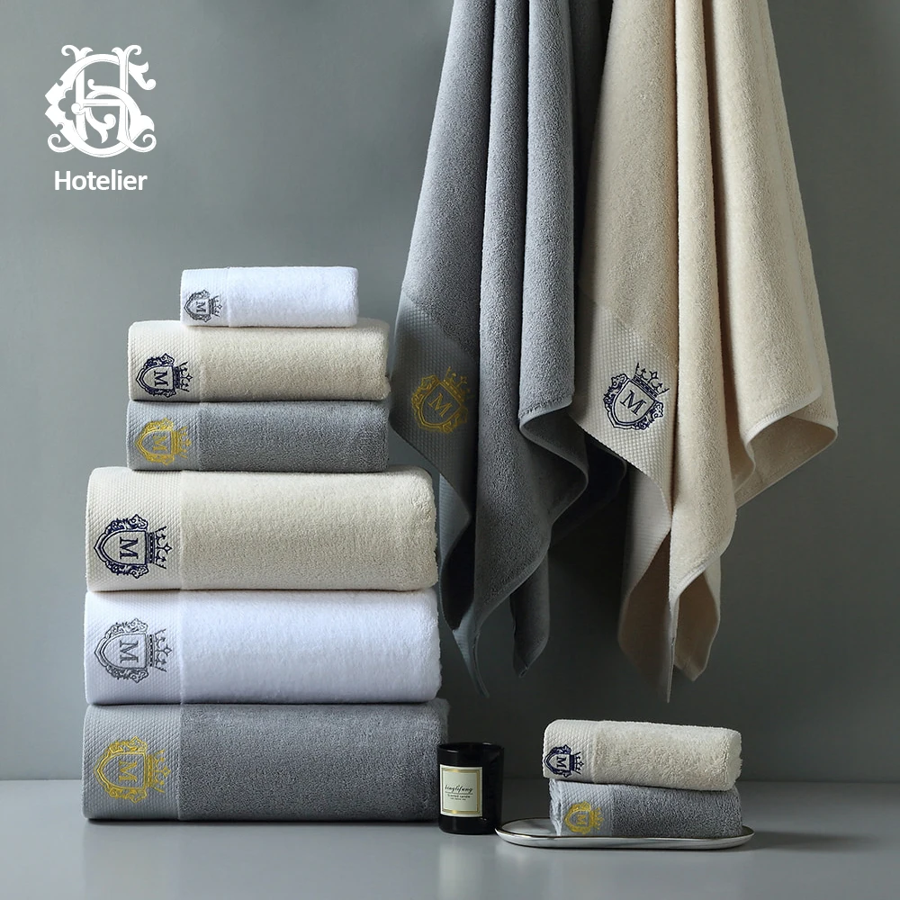 

Wholesale Promotional Good Quality Colors 100% Cotton Luxury White Custom Hotel Bath Towels Set with Logo