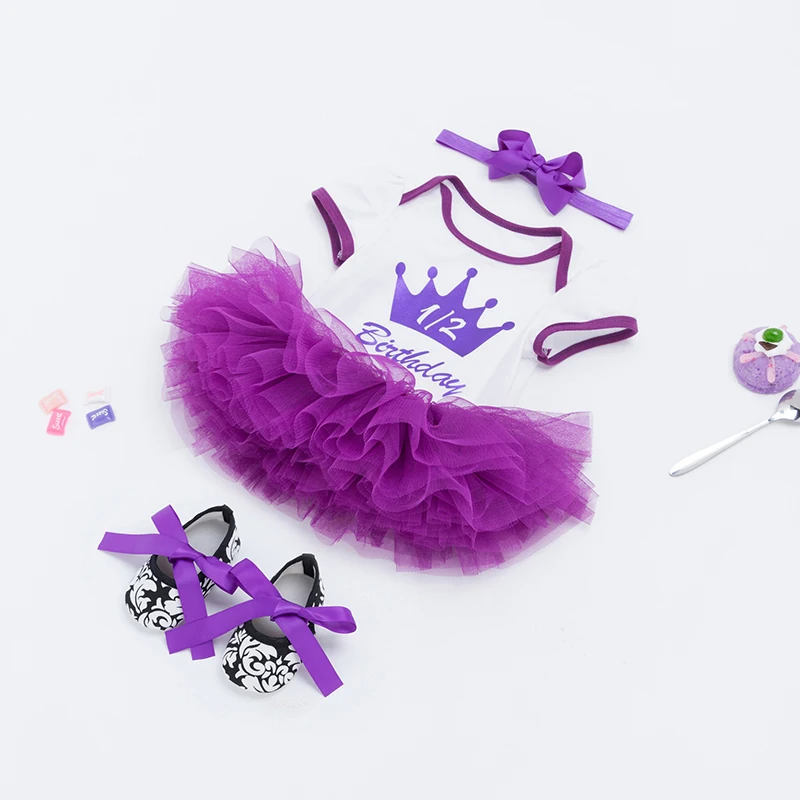 

Summer Baby Girls Birthday Party Tutu Dresses Outfit, As picture shows