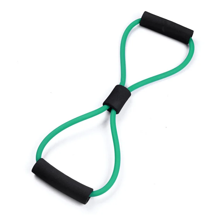 

Fitness Exercise Eight Word Pull Rope Tube Resistance Elastic Band Chest Expander Tension Rope Bands For Workout Muscle, Green, yellow, blue, red, black