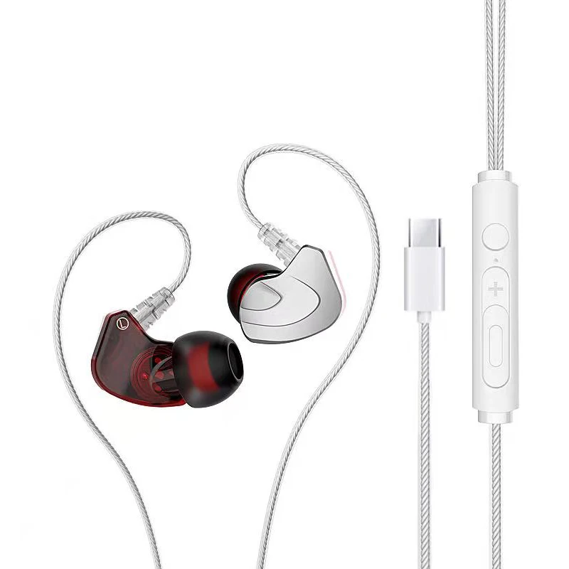 

Handsfree cheap wired earphone with Mic Dual Earbuds in ear wired earphone for mobile phone