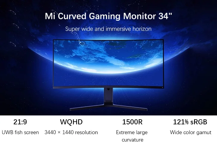 Original Xiaomi Mi Curved Gaming Monitor 34 Inch Global Version 