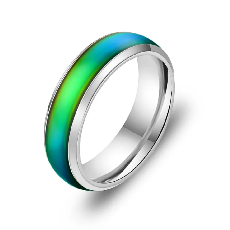 

Fine Jewelry Mood Ring Color Change Emotion Feeling Mood Ring Changeable Band Temperature Ring, As pictures