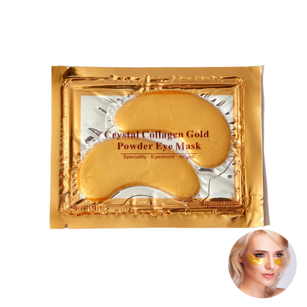 

OEM Gold Hydrogel Eye Mask Korea Crystal Under Eye Patch 60 Sheets Eyemask Anti Wrinkle Augenmaske Masker Mata Collagen Eye Mask, Gold crystal