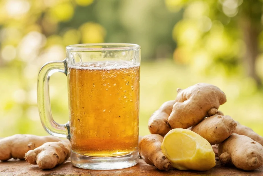 Comparison of homemade ginger tea preparation versus commercial ginger ale ingredients