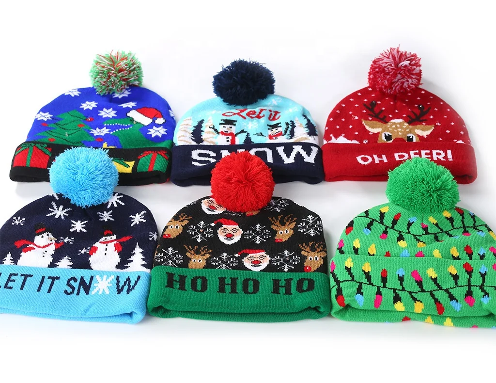 
2021 Hot Sale Custom Winter Promotional Christmas Santa Hats 