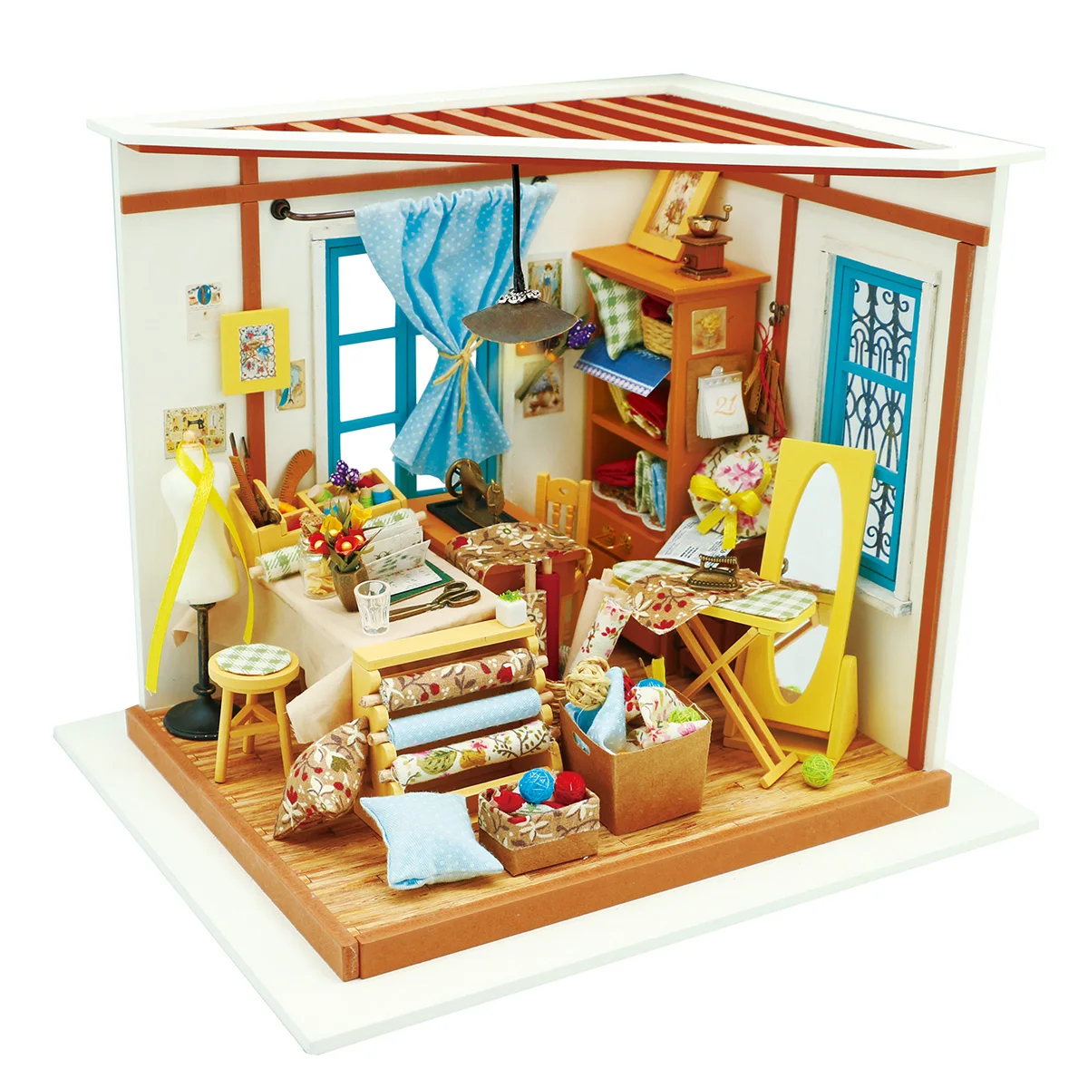 

Robotime DG101 Lisa's Tailor DIY miniature dollhouse diy wood puzzle house miniature diy kit for Dropshipping