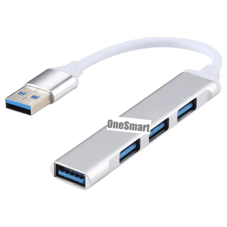 

Wholesale OEM 4 in 1 USB Hub 3.0 to USB 3.0 Aluminum Alloy 4 Ports HUB Adapter