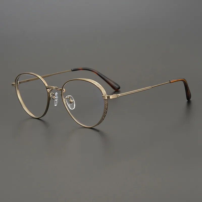 

Italy Design Factory Odm Oem Classic Japan Handmade Pure Titanium Optical Glasses Smaller Size Classic Round Eyeglasses