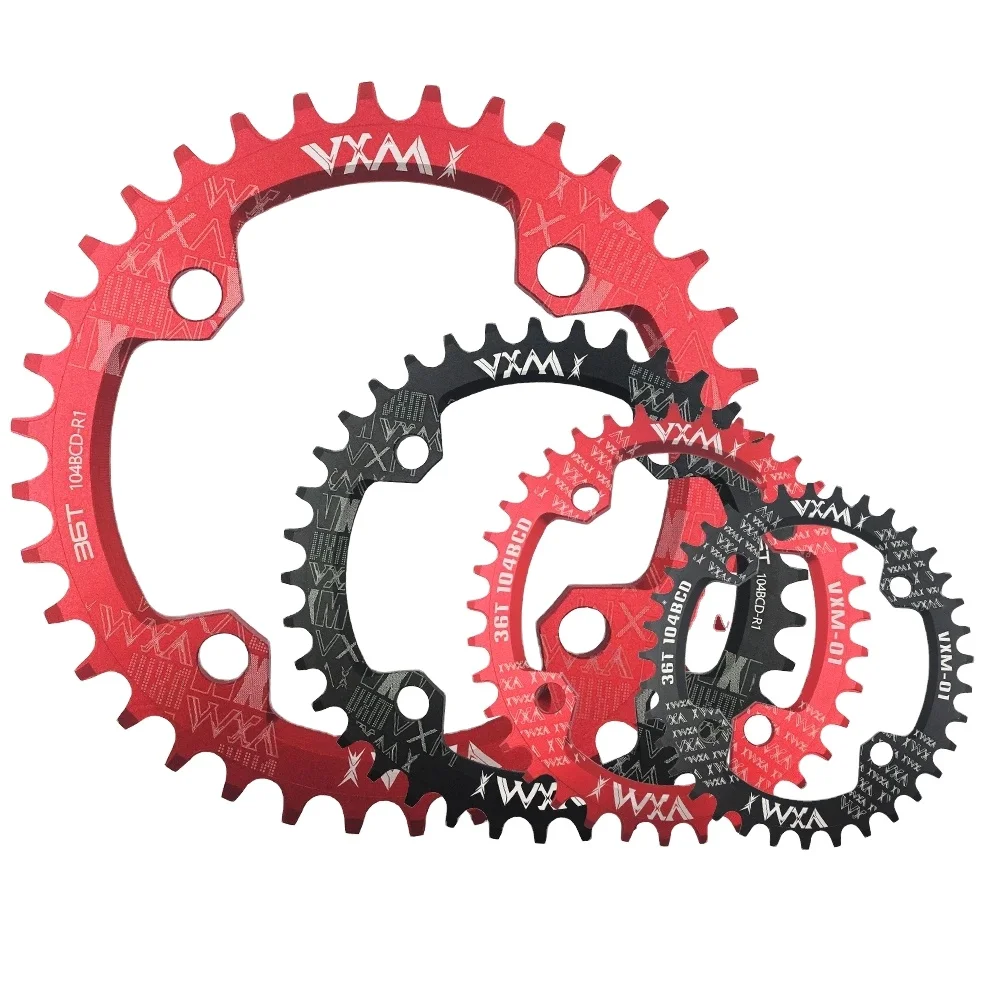 

Chain Chain ring 104 Bcd Ixf Hollowtech Crank 36T 32T 38T 34T Tooth Disc N / A 104Bcd Crankset Chainwheel Round Mtb Narrow Wide, Black / red