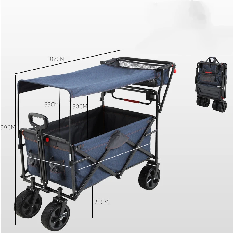 

Hot sale outdoor camping trolley camping wagon folding multifunctional foldable picnic utility wagon