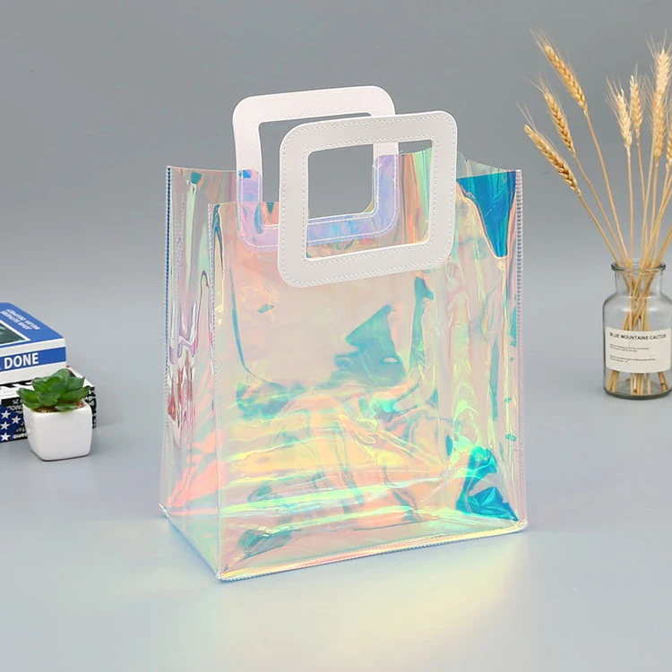 

Hot Sell Plastic Pvc Gift Bags with Handles, Transparent and customized