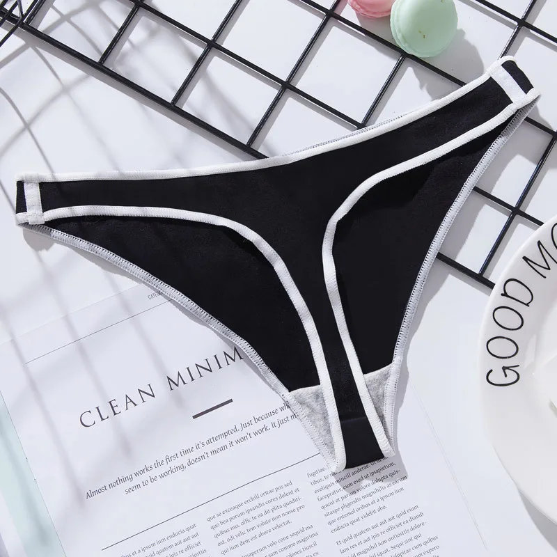 

2021 Quality Assurance New Design Pure Cotton Women's Panties Sexy Thong, Picture shows