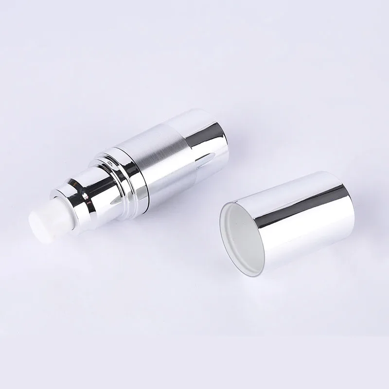 Plastic Silver Plating 15ml 30ml 50ml Airless Cosmetic Bottles