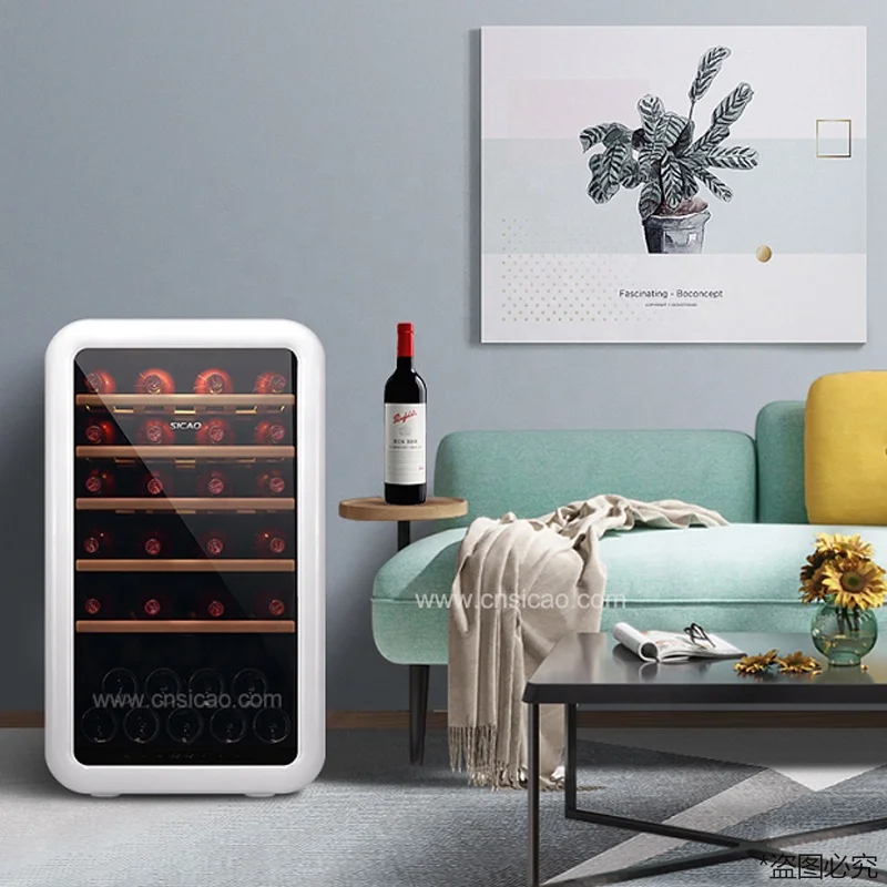 
sicao retro small cellar mini antique cabinet fridge barrel refrigerator glass door wine cooler price 