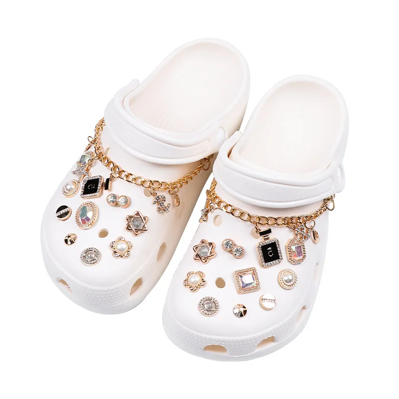 

Hot sale hign-class luxury croc shoe charms decorations accessories for croc shoes Shoe chain