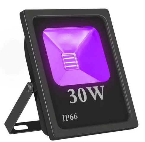 High Power UV LED Floodlight 30W 50W Ultra Violet Detection IP66 Waterproof Black Light Party Neon Lighting