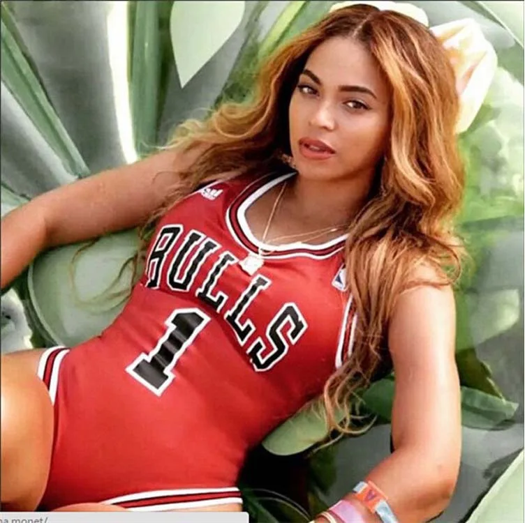 

Women One-Piece No.1 Basketball Sports Uniform Swimsuit, Multi