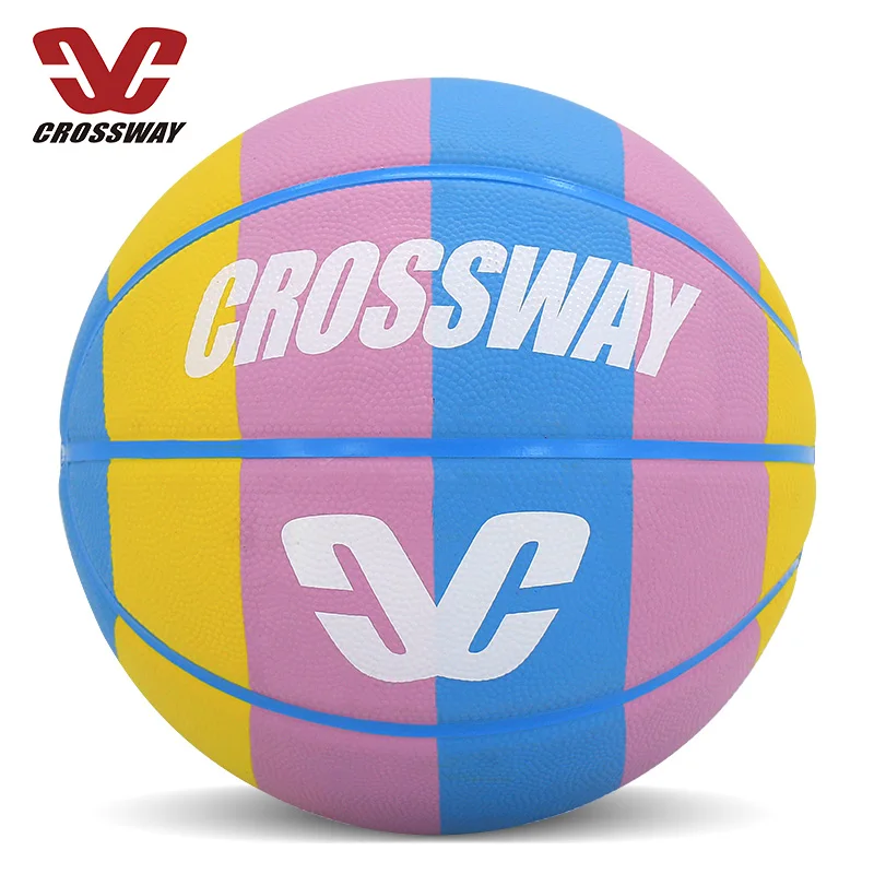 

High Elastic Colorful Printed Professional Rainbow Size 7 Foam Rubber Basketballs for Indoor Outdoor Basketball Gym, Customize color