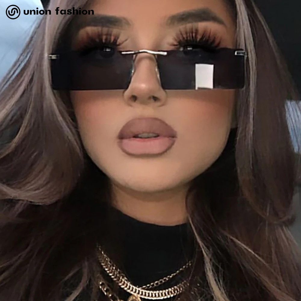 

Luxury Women Men Shades New Style Personality Fashion Frameless Sunglasses