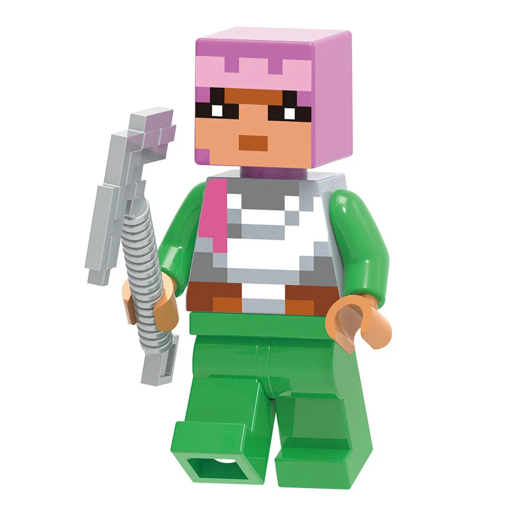 

Free shipping!! 8pcs/set My World Panda Fox Hex Ravager Guardian Rabbit Squid Figures Model Assemble Building Blocks Bricks Toys