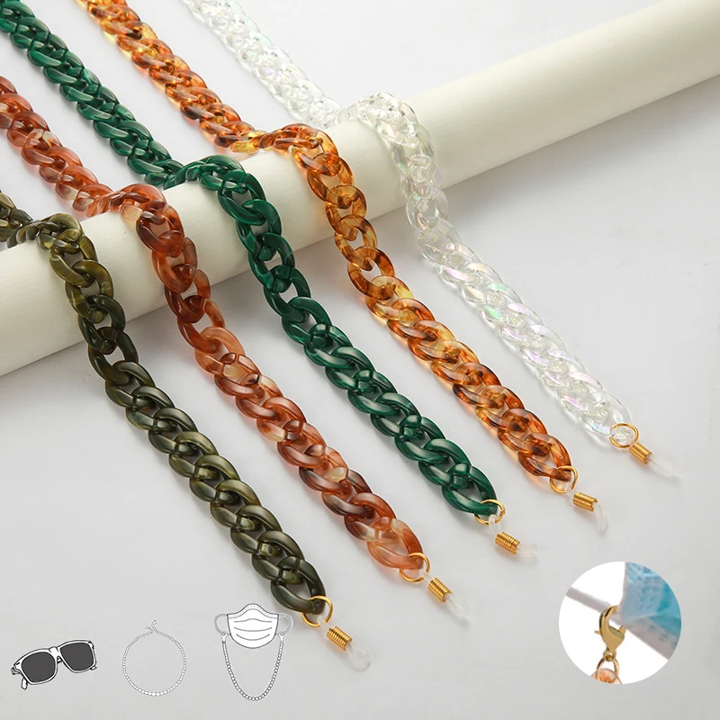 

Chunky Acrylic Bag Glasses Chains Eyewear Jewelry MaskChains Sunglasses Chain, 22 colors