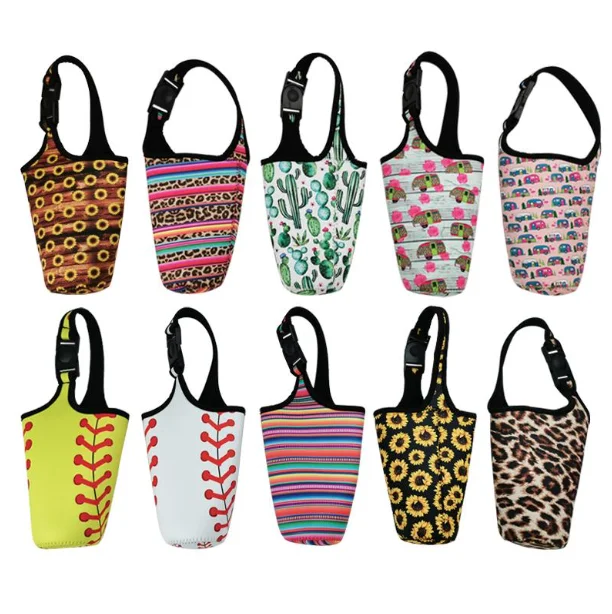 

H988 Bottles Pouch Insulated  Tumbler Coffee Cup Sleeve Bags Carrier Holder Multi Floral Pattern Bottle Cooler Cover