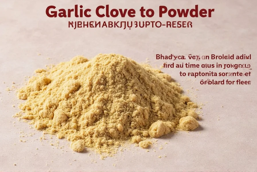 Homemade garlic powder preparation process showing fresh cloves, sliced garlic, and finished powder