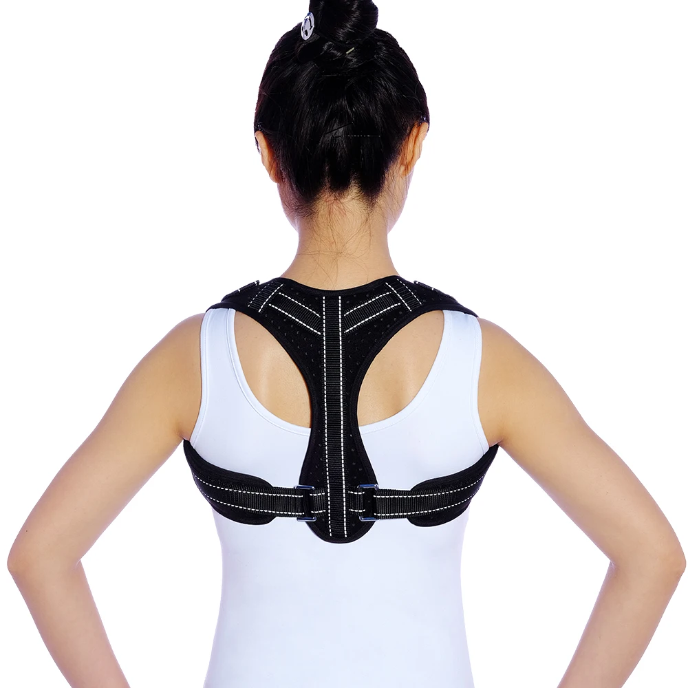 

GANGSHENG 2018 shoulder sling straight back posture corrector for men posture corrector, Black;multi colours