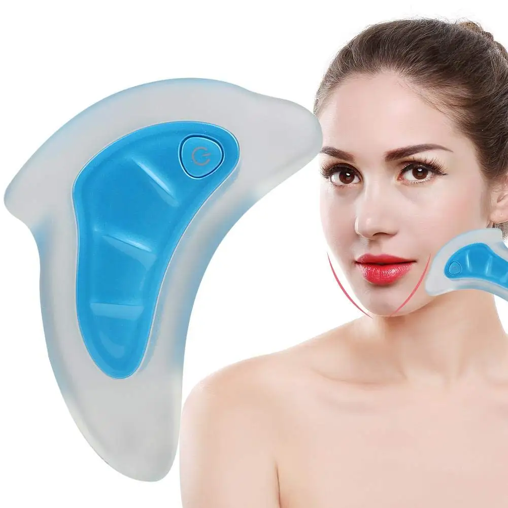 

2019 New Portable Mini Electric Face Roller Jade Guasha Massager Gua Sha Scraping Tool, White,blue,pink