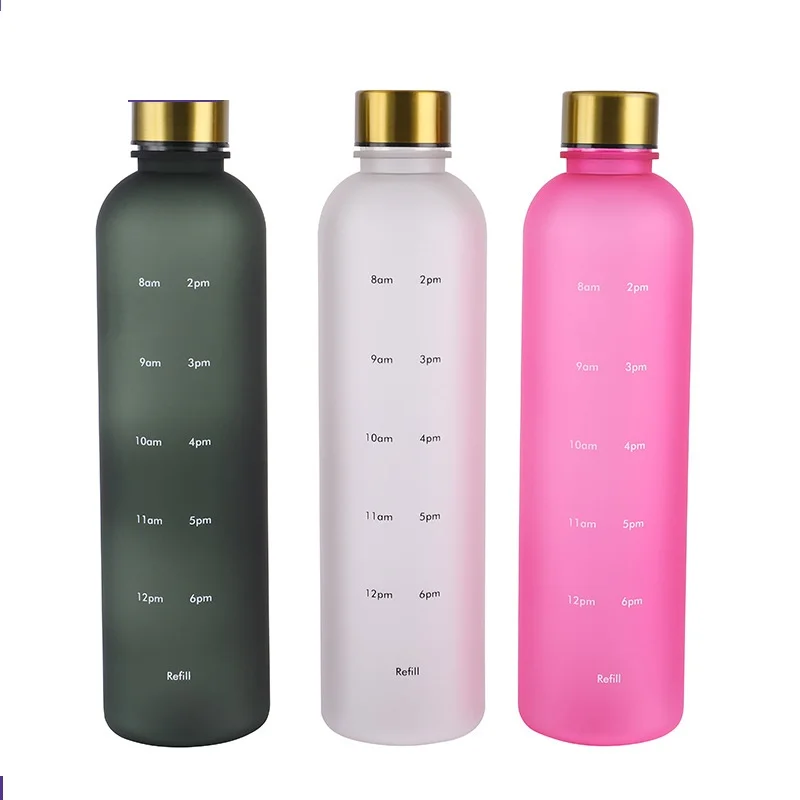 

Amazon Top Seller Big Capacity Frosted Plastic Frosted Water Bottle With Lids