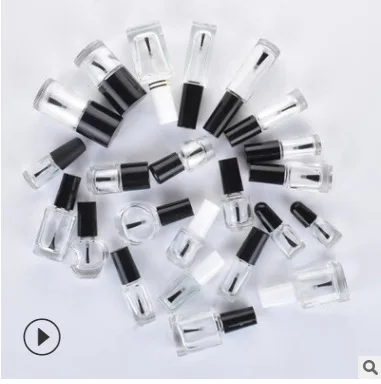 

15ml New design clear empty gel nail polish bottle glass with brush cap