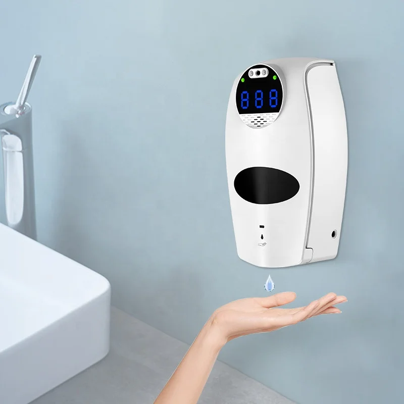 

850ml Wall Stand Led Auto Automatic Dispens Sensor K9 Plus Thermometer Liquid Soap Alcohol Automatic K9 Pro Soap Dispenser