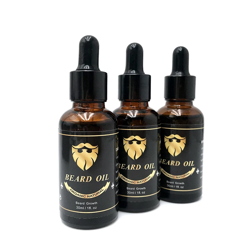 

Costume logo private label packaging men organic natural Argan oil beard growth beard oil