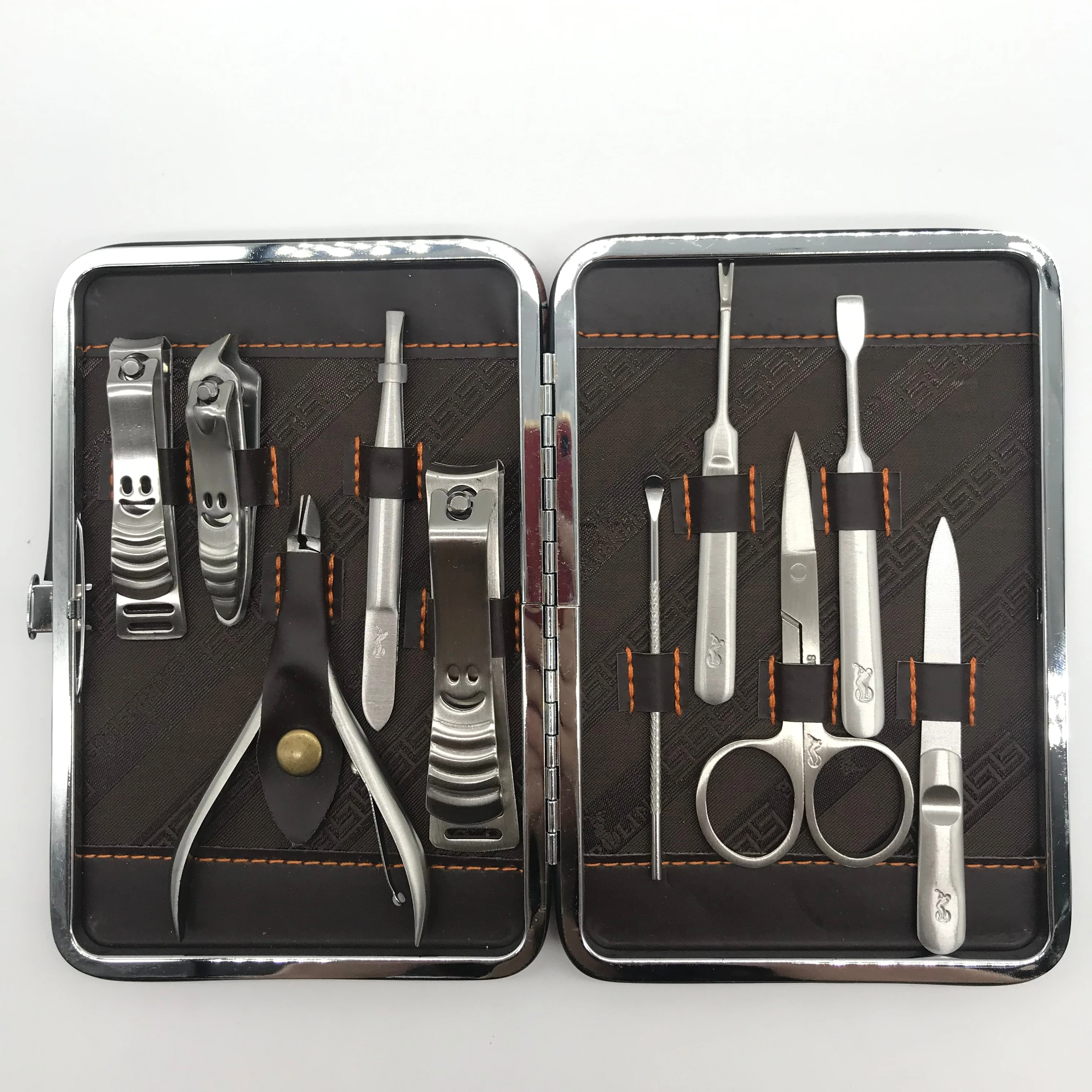 

Profesional 10pc Leather Manicure Set Kit Wholesale