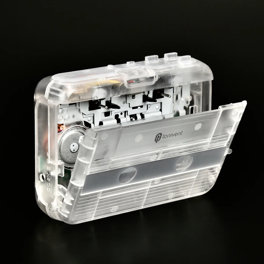 

Portable cassette players recorder Transparent bluetooth transmitter for Headphones FM Radio Aux In Receiver adapter