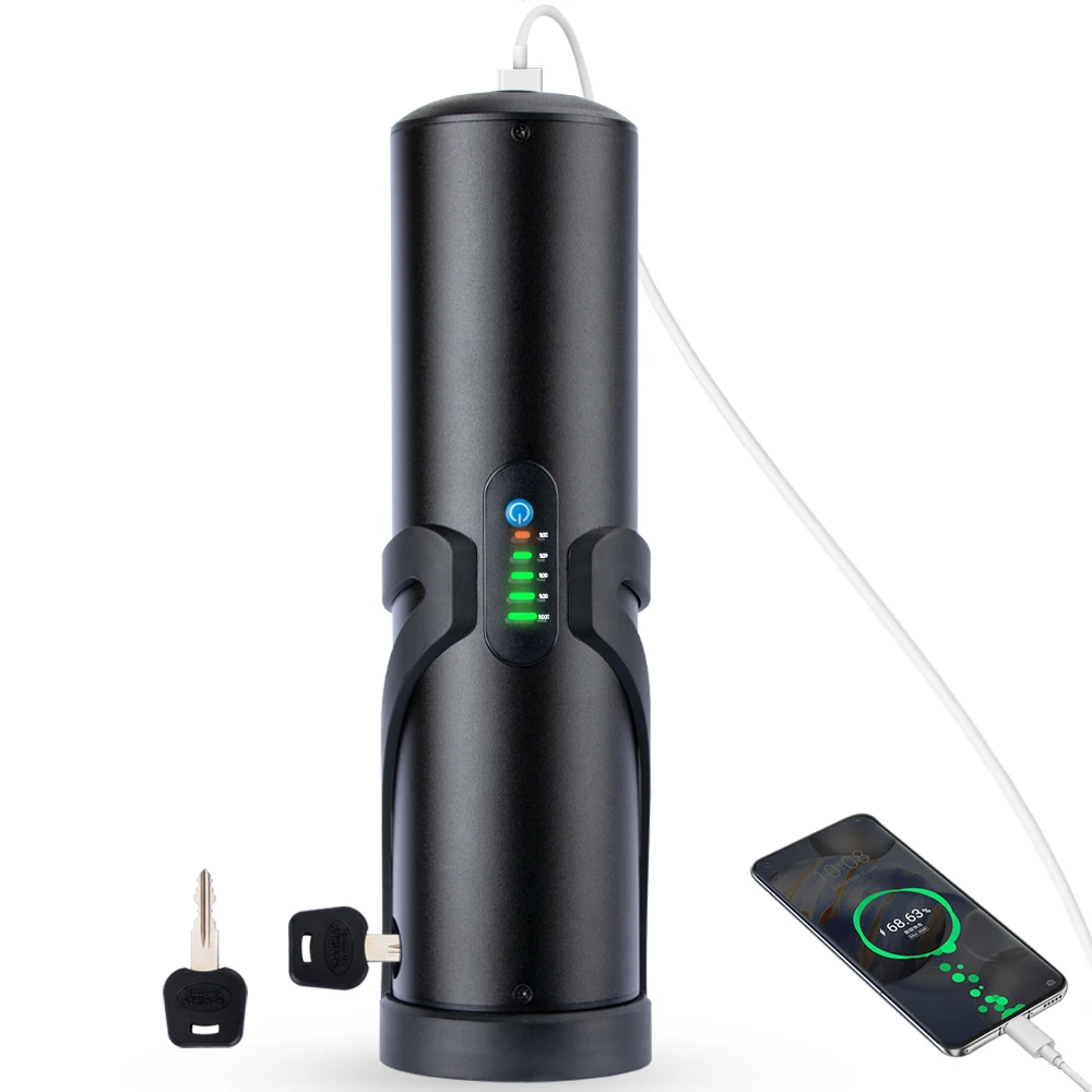 

Ebike 48v 10.5ah lithium ion water bottle Mini battery with Lock USB for electric bike