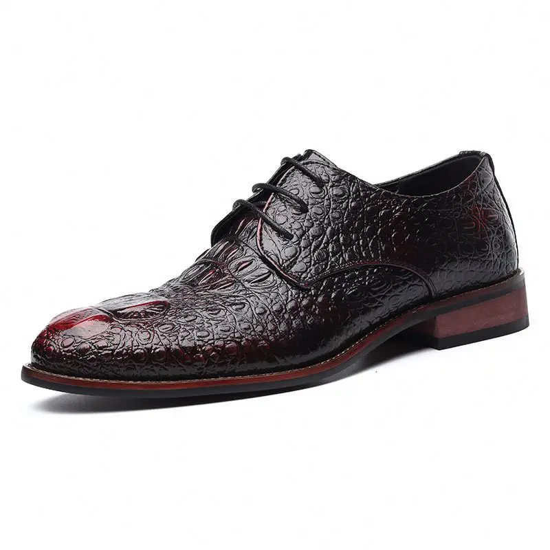 

Men Leather Business Shoes Formal Office Oxford Pointed Soft Leisure Footwear Casual Flat Loafers Lace-up Brogue Dress