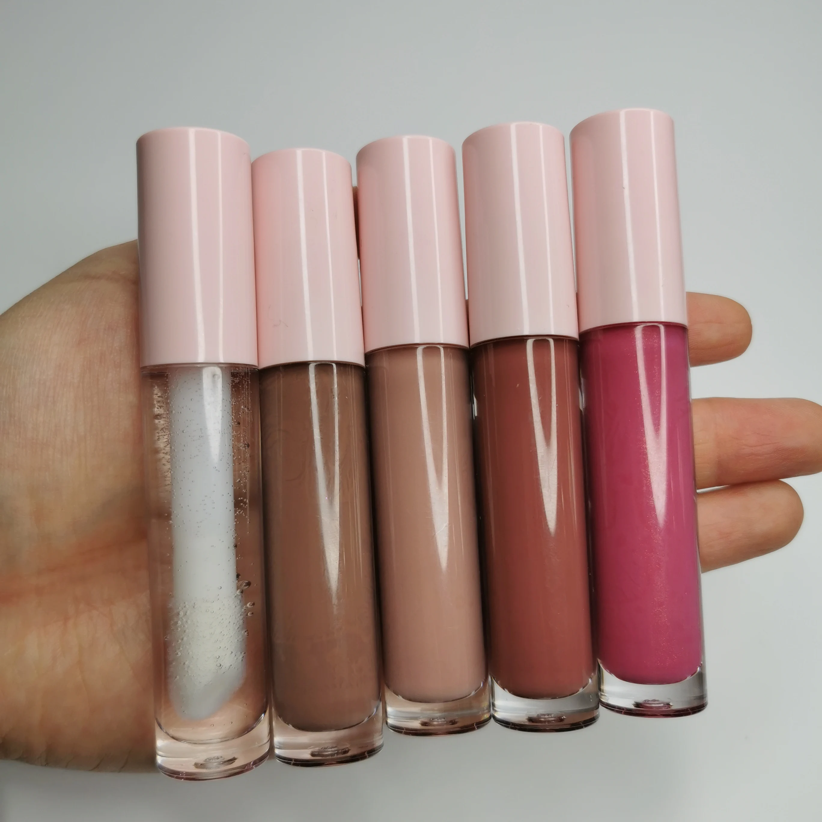 

Top sale pink lip gloss tubes custom your logo organic high quality lip gloss private label