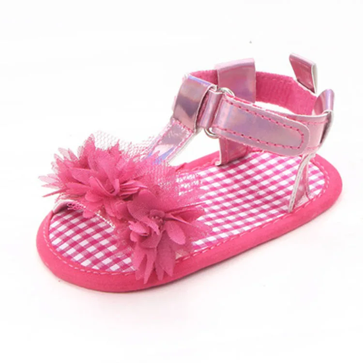 

2021 trendy newborn baby shoes flower ankle-wrap sandals, Picture shows