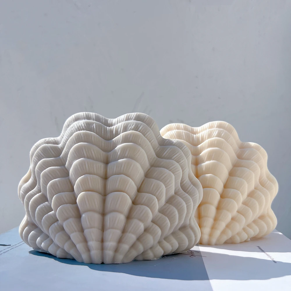 Ocean Shell Candle Mold Modern Home Decorative Seashell Wax Mould Aesthetic Decor Beach Shell Silicone Mold