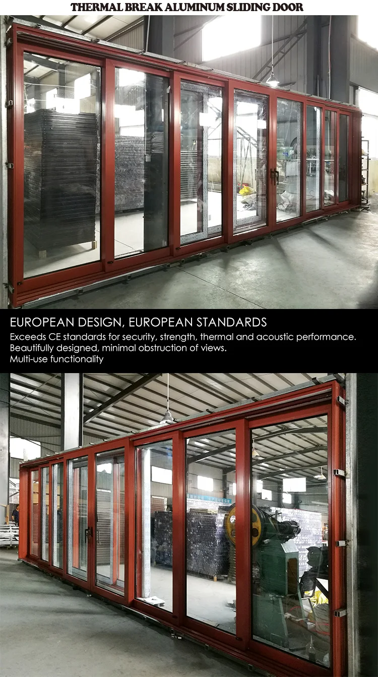 Only rest 3 days 20% discount Aluminum alloy wall framing  building material Double tempered glass sliding doors