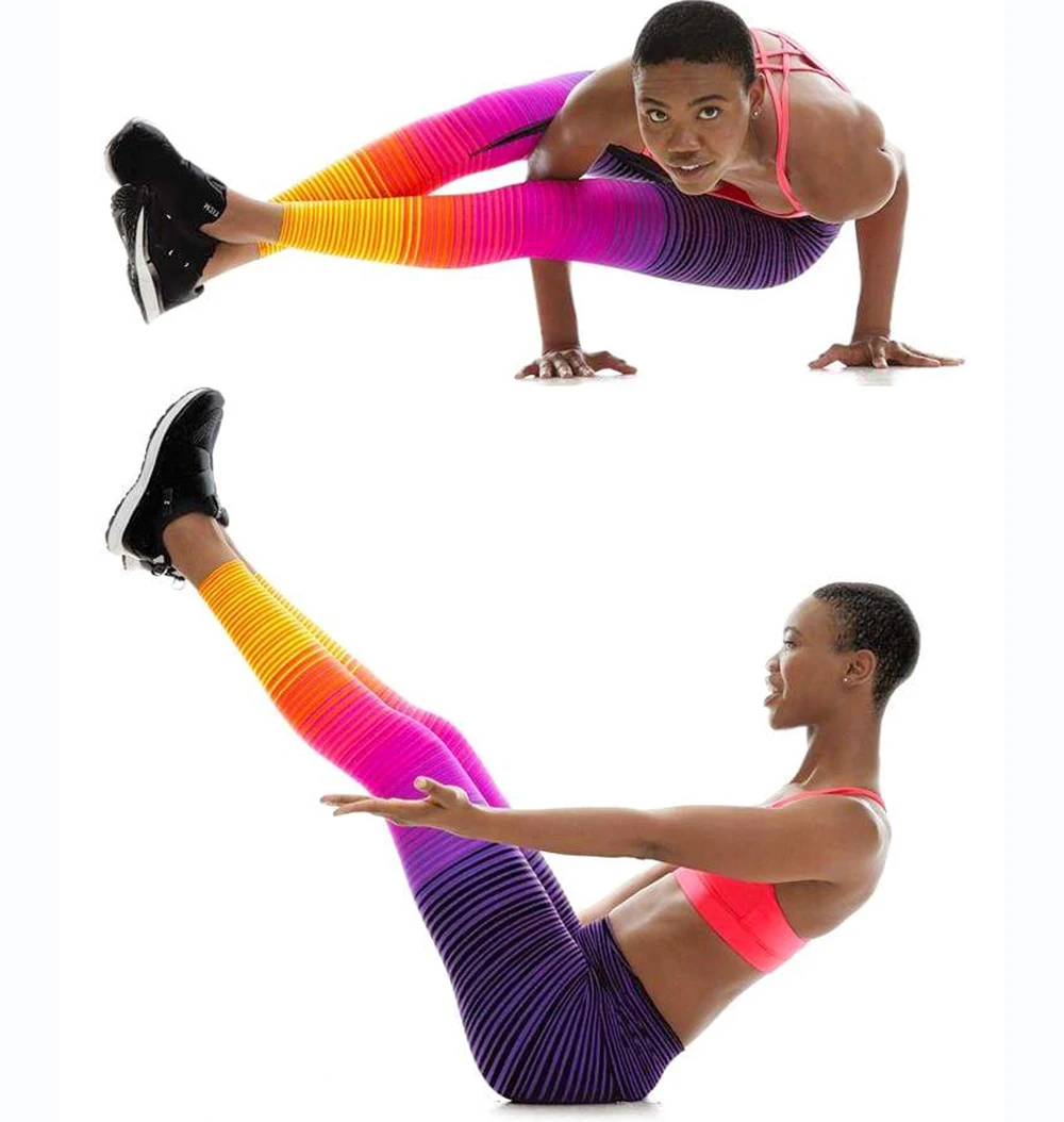 

3d printed sports pants high waist stretch hip lift fitness yoga leggings
