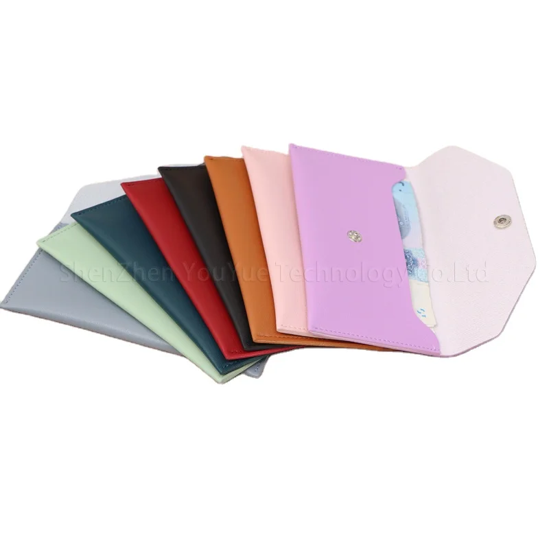 Wholesale Leather Long ID Credit Card Holder Change Storage Bag Credit Card Case