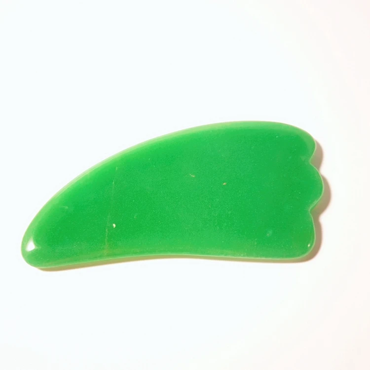 

natural green aventurine beauty gua sha board and face massage stones