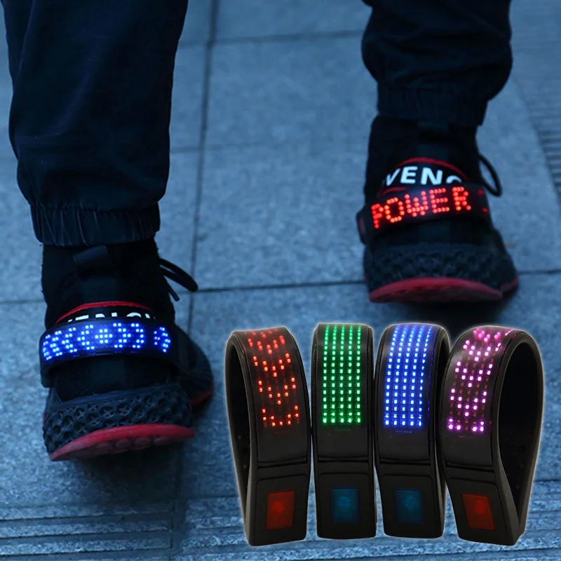 

USB Rechargeable Led Magic Shoe Clip Light Text Message Scrolling Shoe Clip