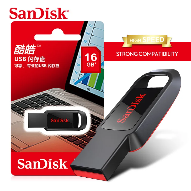 Wholesale SanDisk CZ61 USB Flash Pen Drive 128GB 64GB 32G 16GB usb2.0 pendrive flash disk